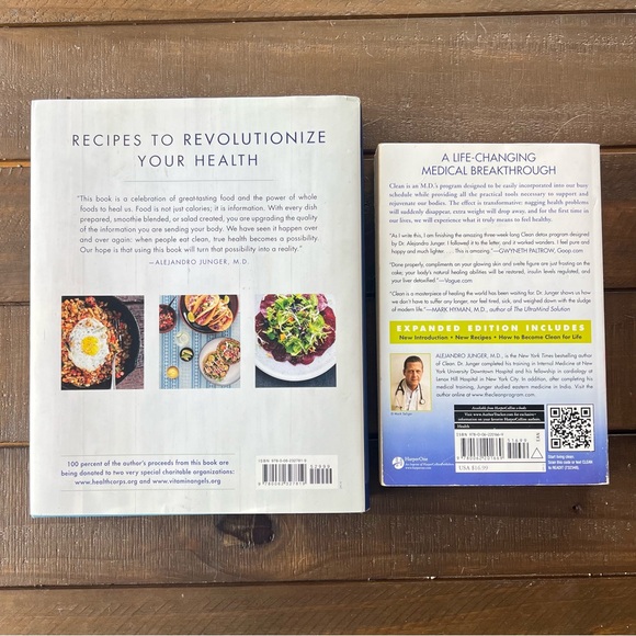 Clean & Clean Eats Alejandro Junger MD Book Set Detox Diet Book Cookbook - Picture 4 of 4